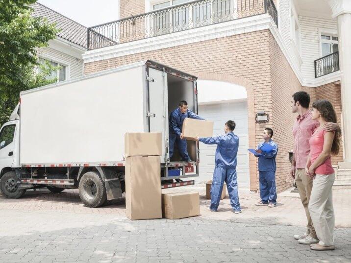 movers packing up a house in Plainfield NJ